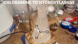 Hydroxylamine from ammonium chloride early prototype [upl. by Mastat217]