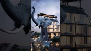 Stunning ElephantShaped Hotel A Unique Travel Destination 🌌🐘 shorts [upl. by Dunkin]