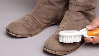 How to clean suede shoes at home fast and easy  Natural suede shoes cleaner [upl. by Hpejsoj]