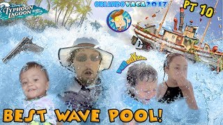 BEST WAVE POOL EVER DISNEY EMPLOYEES ARE GANGSTER SHOTS FIRED Water Park Rides FUNnel Summer [upl. by Eiuqnimod]