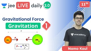 JEE 2022 Gravitation L1  Gravitational Force  Class 11  Unacademy JEE  Physics  Namo Kaul [upl. by Notsniw]