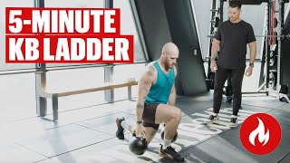 5Minute Total Body Kettlebell Ladder Workout  Five Minutes of Hell Mens Health Muscle [upl. by Adniles]