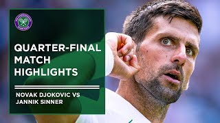 Novak Djokovic vs Jannik Sinner  Match Highlights  Wimbledon 2022 [upl. by Pedaias]