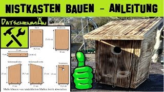 Nistkasten bauen  Bauanleitung  Vogelhaus bauen  Datschenmän baut  Folge 3 [upl. by Gardener]