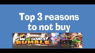 top 3 reasons not to buy worms rumble [upl. by Nilyram822]