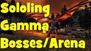 Ark  Ragnarok  Soloing the Gamma Bosses with 10 Rexes 1 Daeodon amp and Much Swearing [upl. by Igal]