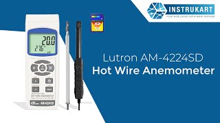 Lutron AM4224SD Hot Wire Anemometer  Instrukart [upl. by Regnij]