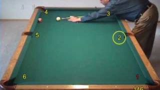 Pool and billiards bank shot challenge drill  quotbank to all pocketsquot from VEPP IV NV C15 [upl. by Aremat227]