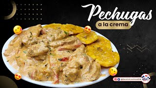 Receta  Pechugas de Pollo a la Crema super deliciosas  Cocinando en Casa [upl. by Ijuy695]