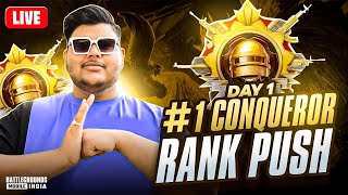 🇮🇳 CONQUEROR RANK PUSH BEGINS  BGMI LIVE  HYDRA MASTIZONE [upl. by Pax]