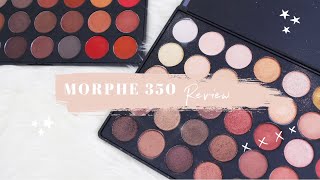 Morphe 350 Matte amp Shimmer Palette Review and Swatches [upl. by Dilisio478]