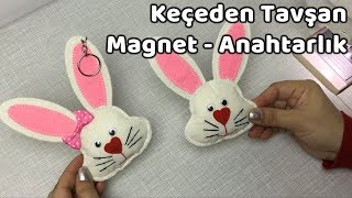 Keçeden Tavşan Magnet  Anahtarlık Yapımı  YoncaHobby [upl. by Ready202]