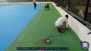 Process in installation of Acrylic Sports Flooring [upl. by Tonjes]