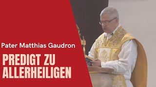 Predigt zu Allerheiligen  Pater Matthias Gaudron [upl. by Duester]