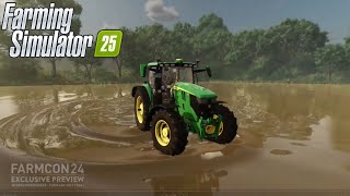 FS25 NEW GameplayFootage Driving On Water Wakes Reflections Ripple Effect Farming Simulator 25 FS 25 [upl. by Sapienza]