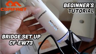 Pisowifi Comfast CFEW73 Outdoor Bridge Mode Super Easy Setup  Beginners Tutorial  Step By Step [upl. by Ykcub119]