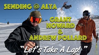 Sending At Alta W Grant Howard amp Andrew Pollard quotLets Take A Lapquot skiing powder POV ski [upl. by Renaldo542]