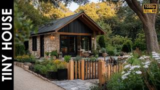 Rustic Tiny House Charm Stone Cottage for Cozy Living Bliss [upl. by Manvell]