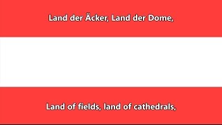 Austrian National Anthem DEEN lyrics  Österreichische Bundeshymne [upl. by Aneed257]