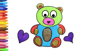 Wie zeichnet man süßer Teddybär  Zeichnen und Ausmalen für Kinder 🎨 mit MiMi 😺 [upl. by Balmuth]