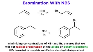 AllylicBenzylic Bromination With NBromo Succinimide NBS [upl. by Lillith258]