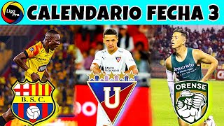 Calendario FECHA 3 de la LigaPro 2024  Campeonato Ecuatoriano 2024 Segunda Etapa [upl. by Sarnoff758]