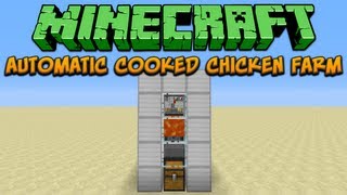 Minecraft Automatic Cooked Chicken Farm Tutorial [upl. by Adnohsar]