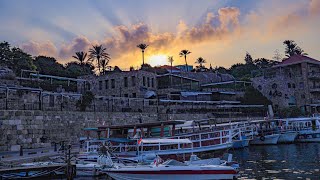 Sunrise in Jbeil Byblos Walking Around the Old Fishermen Port [upl. by Lanuk370]