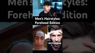 That reveal though 😭💀 forehead hairstyle menshair menshealth reveal reaction funny [upl. by Nallaf]