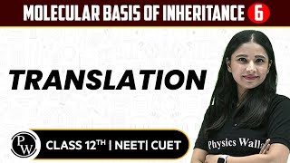 Molecular Basis of Inheritance 06  Translation  Pure English  12th  NEETCUET [upl. by Ttenrag]