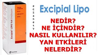 Excipial Lipo Nedir Excipial Liponun Yan Etkileri Nelerdir Excipial Lipo Nasıl Kullanılır [upl. by Eirrab]