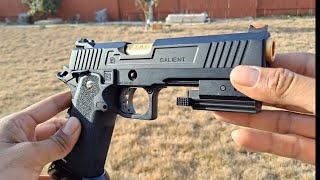 EMGSalient Arms International RED HiCapa Training Weapon Green gas pistol Review [upl. by Isaac839]