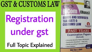 registration under gst bcom 3rd year  process of registration under gst  bcom hons sem 6 du sol [upl. by Britni]