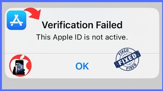 How To Fix  Verification Failed Apple id is Not Active  Apple ID is Not Active 2024 [upl. by Adnahcal748]