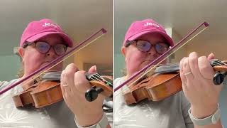 Day 4 a month of fiddle waltzes  Amazing Grace twopart harmony violin [upl. by Levey725]