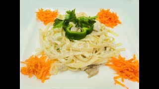 طريقة عمل معكرونة فيوتشيني لذيذة وسهلة التحضير Fettuccine spaghetti [upl. by Ahsenrac]