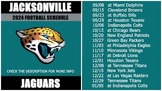 2024 Jacksonville Jaguars Football Schedule [upl. by Bissell]