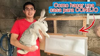 ¿Cómo hacer una CASA para conejo con MATERIALES sencillos 🐰🤠 [upl. by Ahsieken]