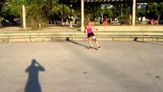 Backwards skating with three turns on inline skates or rollerblades [upl. by Tolecnal]