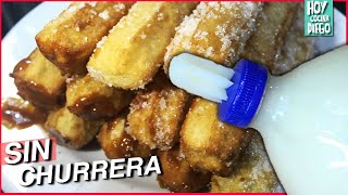 Como hacer churros sin churrera  Receta de churros caseros fáciles y rápidos [upl. by Pier]