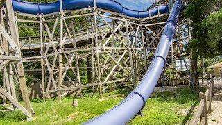 Weeki Wachee Springs  Cannonball Waterslide  Very Steep Drop Slide Onride POV [upl. by Ydderf885]