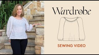 How to sew a blouse with a gathered neckline Sewing Tutorial  Wardrobe By Me [upl. by Enirroc]