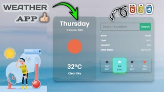 Weather App Project🌡HTML CSS and JavaScript StepbyStep Guide [upl. by Shadow]