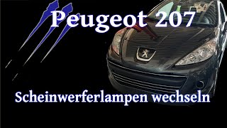 Peugeot 207 Scheinwerferlampen wechseln Halogen  Tutorial [upl. by Rramo580]