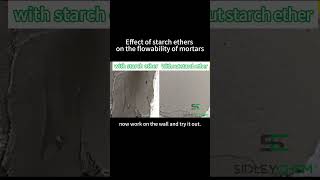 Effect of starch ethers on the flowability of mortars StarchEther Inovation additives [upl. by Dimah]