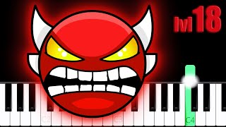 Geometry Dash  Level 18 Theory Of Everything 2  Piano Tutorial [upl. by Elleivap535]