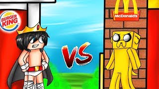 MINECRAFT RETO DE LA BASE DE McDONALDS VS BASE DE BURGER KING 😆🍔 ¿CUÁL ES EL MEJOR RESTAURANTE [upl. by Otxilac768]