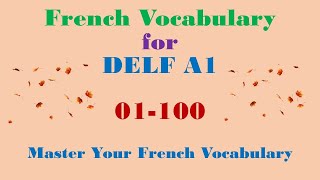 Part 01 01100 100 French Vocabulary for Beginners  DELF A1 100 Vocabulary  French Language [upl. by Ebba53]