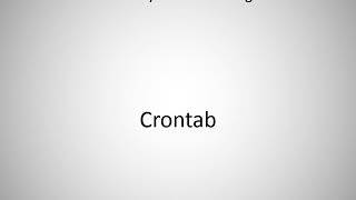 How to say Crontab in English [upl. by Vasquez]