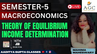 SEMESTER 5  MACROECONOMICS  THEORY OF EQUILIBRIUM INCOME DETERMINATION [upl. by Mandeville710]